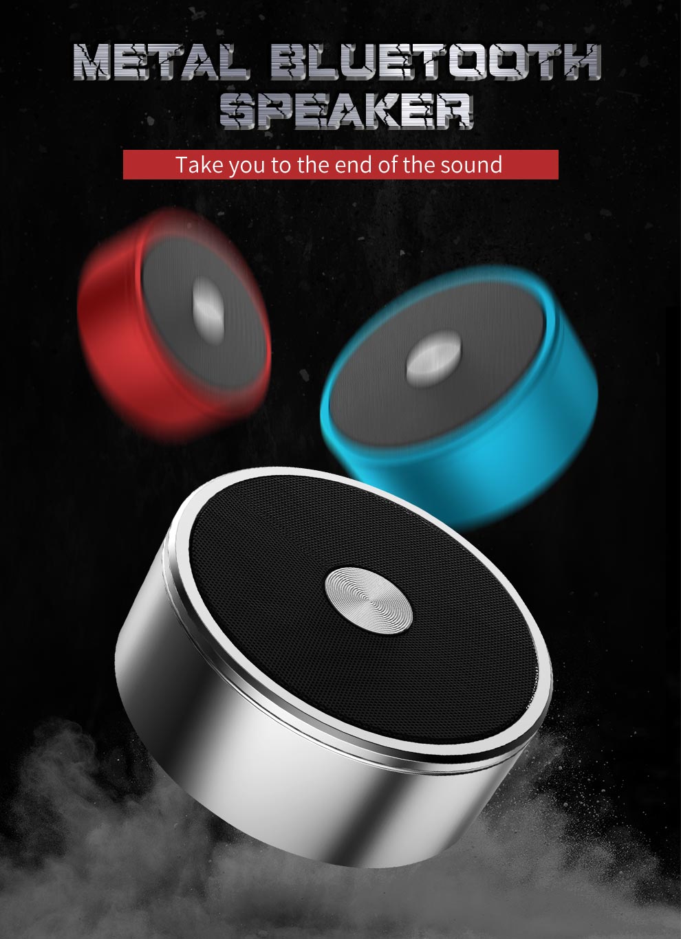 Bluetooth Speaker Set: Wireless Stereo Dual Pairing Portable Twin TWS System With Big Rich Bass Hi-Fi Multi-Room Indoor Outdoor Use Home Deck Pool Work Travel Party Camping Gift Decor Idea (Chrome)
