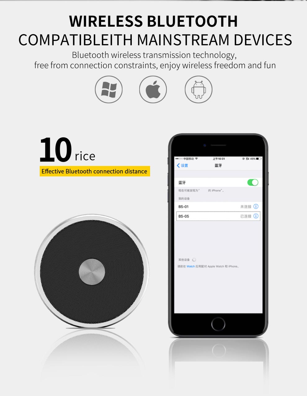 Bluetooth Speaker Set: Wireless Stereo Dual Pairing Portable Twin TWS System With Big Rich Bass Hi-Fi Multi-Room Indoor Outdoor Use Home Deck Pool Work Travel Party Camping Gift Decor Idea (Chrome)