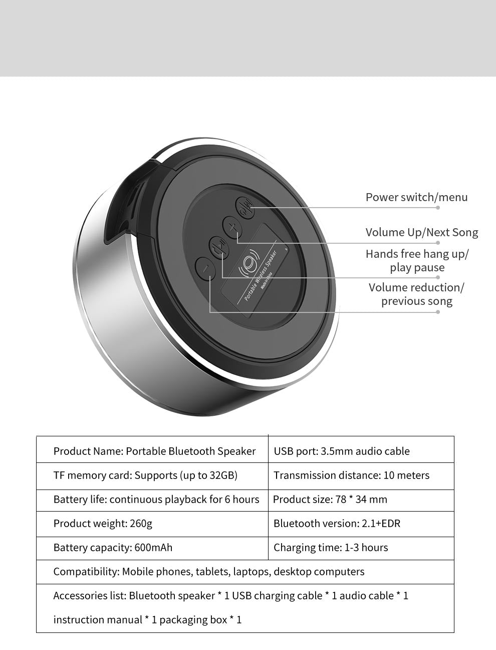 Bluetooth Speaker Set: Wireless Stereo Dual Pairing Portable Twin TWS System With Big Rich Bass Hi-Fi Multi-Room Indoor Outdoor Use Home Deck Pool Work Travel Party Camping Gift Decor Idea (Chrome)